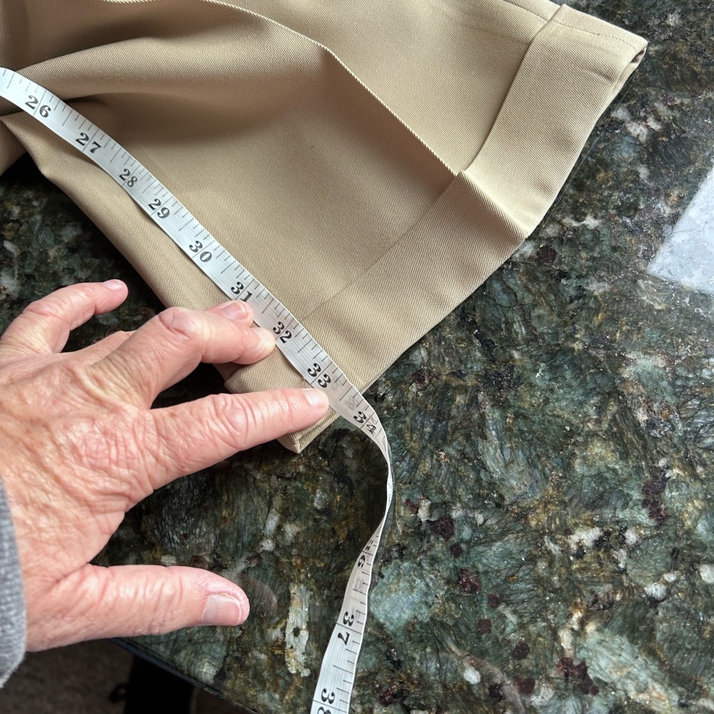 Vintage Polo Ralph Lauren Extrafine Virgin Wool Pleated cuffed tan trousers. 38 - Picture 14 of 15